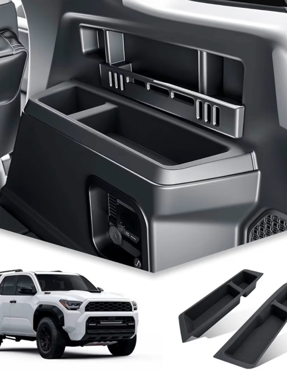 BIBIBO 2 Pks For 2025 4Runner Center Console Organizer
